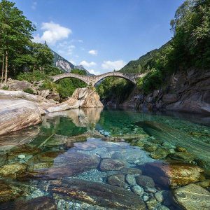 Bridges at Valle Verzasca Switzerland by Edelyn Fernandez