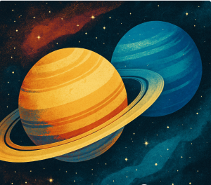 Saturn and Neptune
